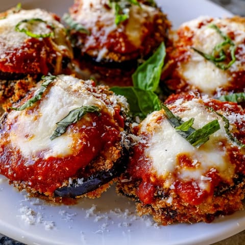 Crispy Eggplant Parmesan Bake