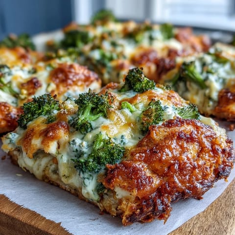 Ranch Chicken & Broccoli Sheet Pan Melt served hot with fresh parsley garnish.