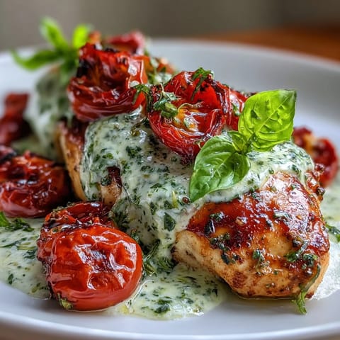 Keto Creamy Pesto Chicken