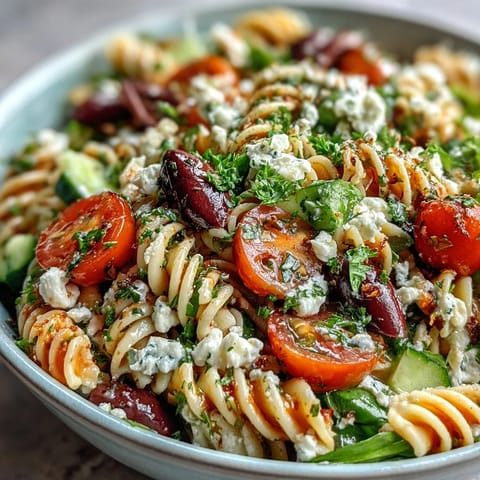 Summer Slim Greek Pasta Salad