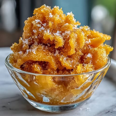 Vibrant Mango Sorbet Granita