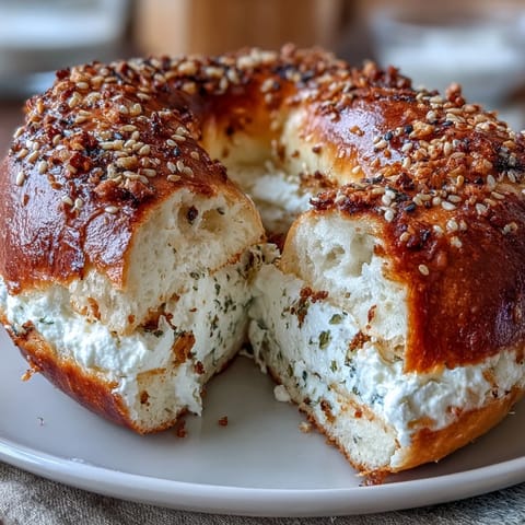 High-protein Greek yogurt bagels with everything seasoning, golden brown and chewy, perfect for a healthy breakfast or snack.  