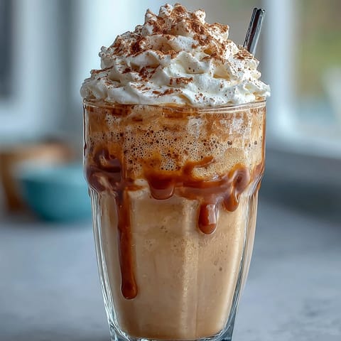 A creamy vanilla bean frappuccino protein shake with Greek yogurt, vanilla extract, and ice—refreshing and high-protein.