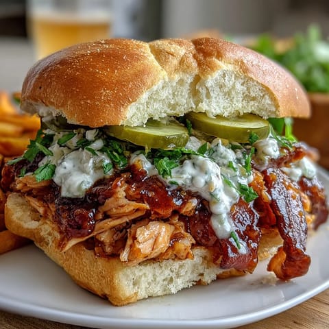 Creamy coleslaw-topped shredded Mississippi chicken sliders with pepperoncini and ranch flavors, served on fluffy buns for an easy, crowd-pleasing meal.  