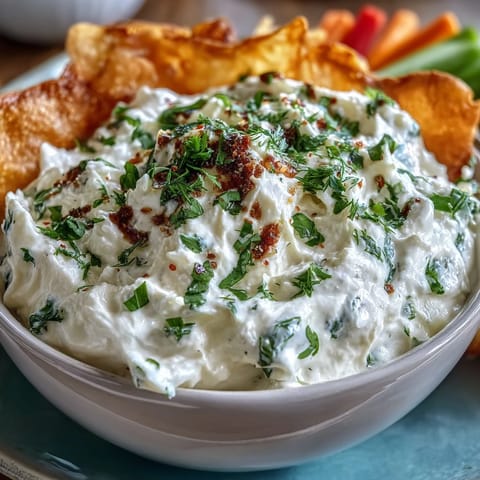 Whipped Cottage Cheese Ranch Dip with crisp veggie sticks, perfect for healthy snacking.  