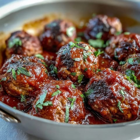 Juicy, tender meatballs in savory sauce, slow-cooked to perfection for a comforting crowd-pleasing meal.  