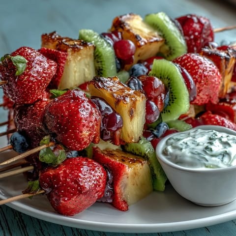 Vibrant bento box lunch with juicy fruit skewers, creamy vanilla yogurt dip, and fun-shaped sandwiches—an easy, kid-friendly meal packed with nutrition and color.