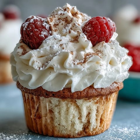 Cinco de Mayo Tres Leches Cupcakes with whipped cream and cinnamon topping, a festive Mexican dessert.  