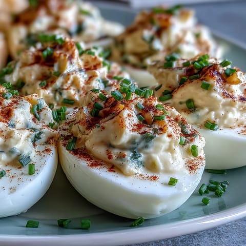 Classic Deviled Eggs Paprika Chives