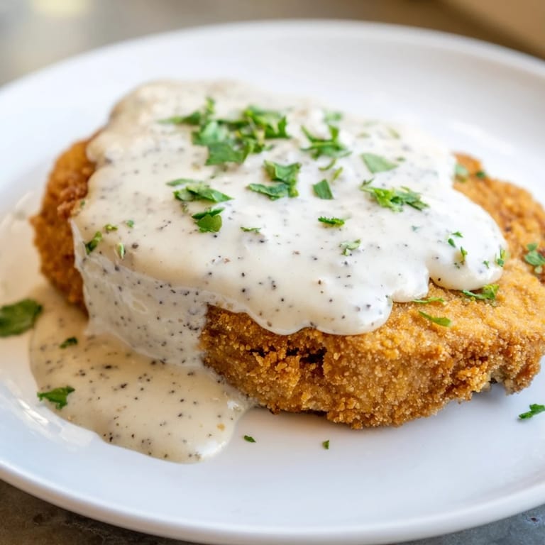 Imagine the savory aroma of this classic Chicken Fried Steak, served hot with gravy and sides.