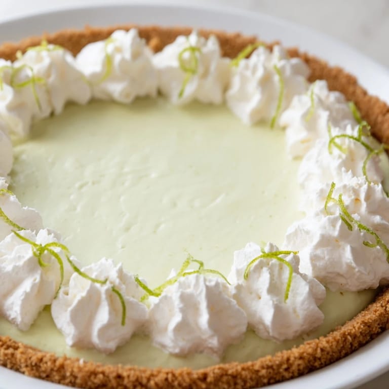 Imagine the tangy Key Lime Pie: a classic American dessert, chilled and awaiting a taste.