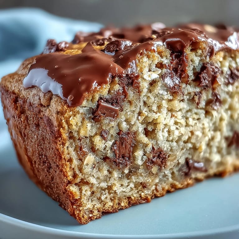 Golden-brown loaf showcasing melty chocolate chips and rich peanut butter flavors.