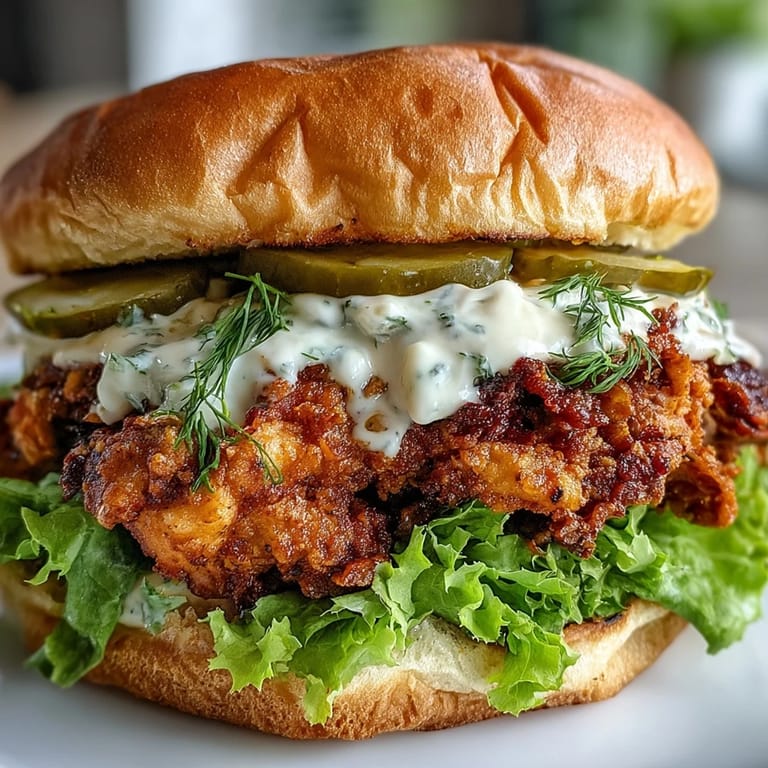 Spicy Chicken Sandwich with Creamy Homemade Sauce served alongside golden fries for the ultimate game day meal.