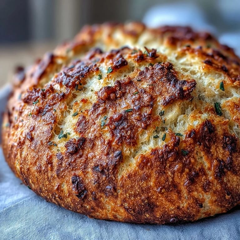 Perfect Parmesan Garlic Artisan Bread with golden crust, bubbling cheese, and garlic aroma, freshly baked and ready to slice.