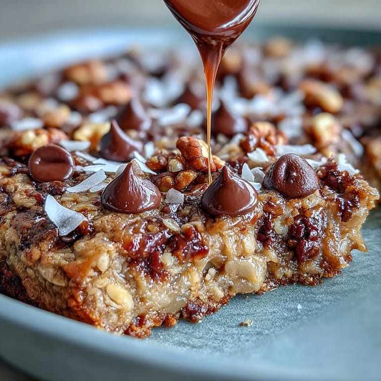 A spoonful of warm Chunky Monkey Oatmeal Cookie Skillet reveals melted chocolate and walnuts beside a scoop of ice cream.