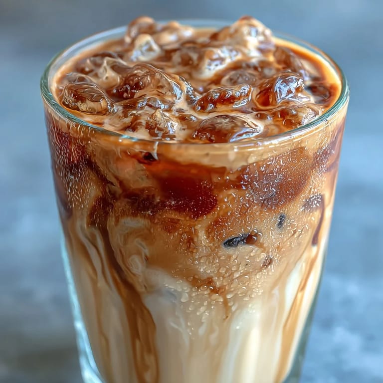 Refreshing iced brown sugar oat milk shaken espresso featuring bold espresso, sweet brown sugar syrup, and chilled oat milk.