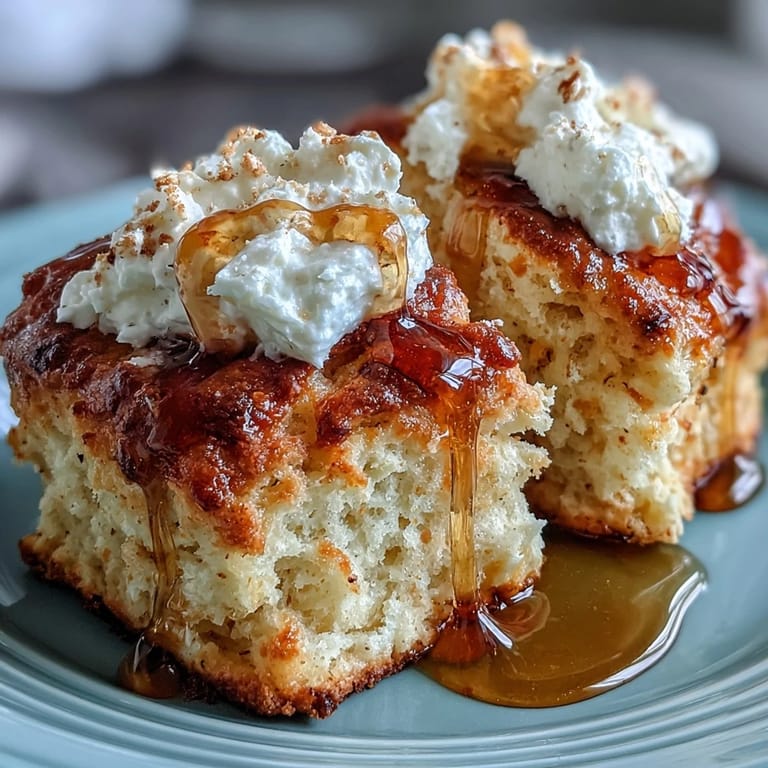 Warm, honey-sweetened scones with a soft crumb, topped with creamy clotted cream—a delightful British-inspired treat for any tea time.
