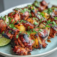 Grilled Chicken Al Pastor Skewers with juicy pineapple, a vibrant Mexican-inspired feast.